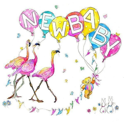 New Baby Greeting Card designed by artist Sheila Gill