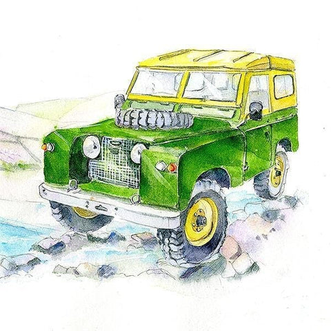Off Road Greeting Cards designed by artist Sheila Gill
