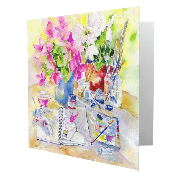 Painting Flowers Card