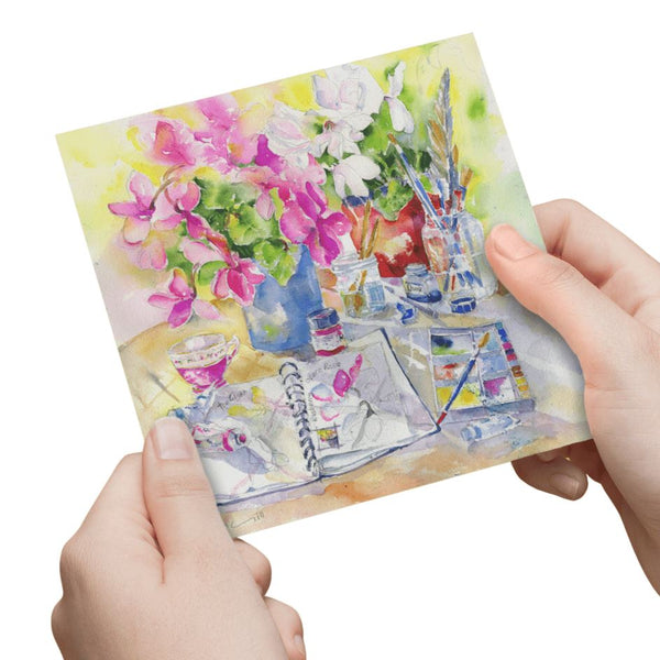 Painting Flowers Card