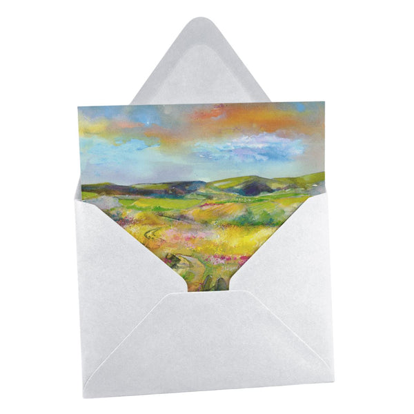 Peak District Landscape Greeting Card designed by artist Sheila Gill