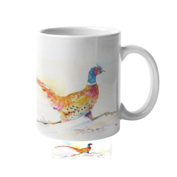Wild Game Bird Pheasant Ceramic Mug designed by artist Sheila Gill