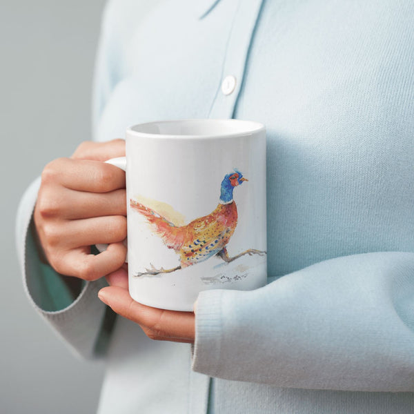 Pheasant Ceramic Mug designed by artist Sheila Gill