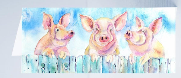Pigs Card Sheila Gill Fine Art