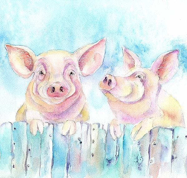 Pigs Tote Bag Sheila Gill Fine Art 