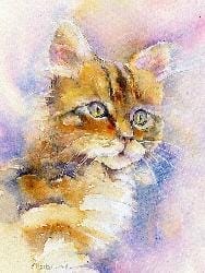 Kitten Art Print designed by artist Sheila Gill
