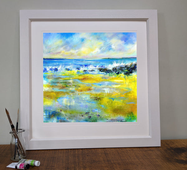 Reflections - Seascape Framed Art Picture designed by artist Sheila Gill
