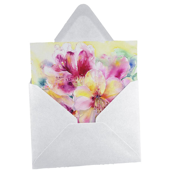 Rhododendron Flower Card Sheila Gill Fine Art 