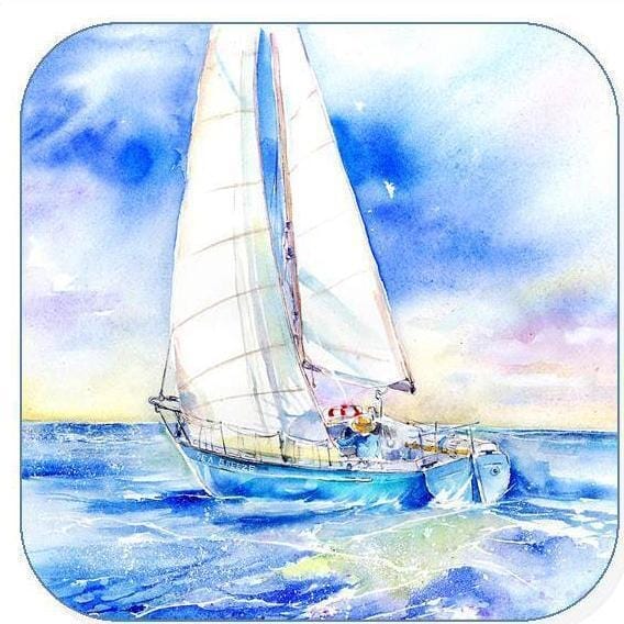 Sailing Boat Coaster Sheila Gill Fine Art