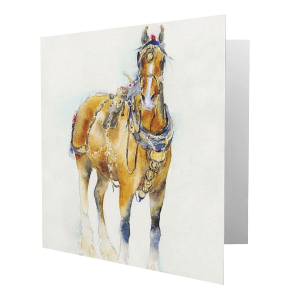 Shire Horse Greeting Card designed by artist Sheila Gill