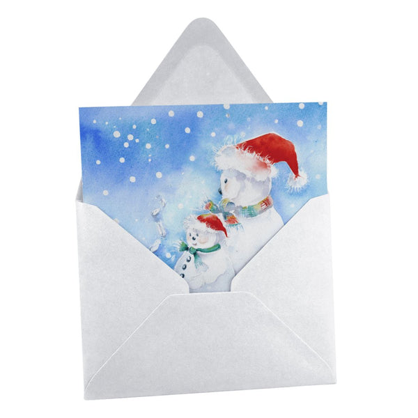 Snowman & Black Cat Christmas Card Pack Sheila Gill Fine Art