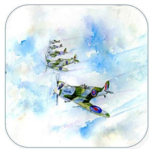 Spitfire Airplane Coaster Sheila Gill Fine Art