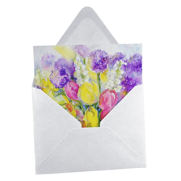 Spring Flowers Tulips & Alliums Card