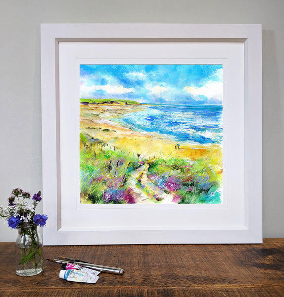 St George's Cove, Padstow Cornwall coastal sceneArt Print designed by artist Sheila Gill

