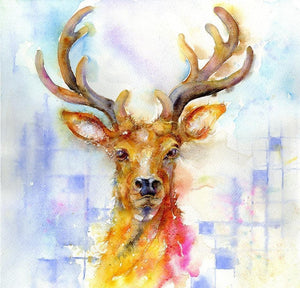 Stag Greeting Card designed by artist Sheila Gill