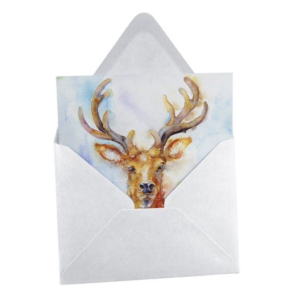 Stag Greeting Card designed by artist Sheila Gill
