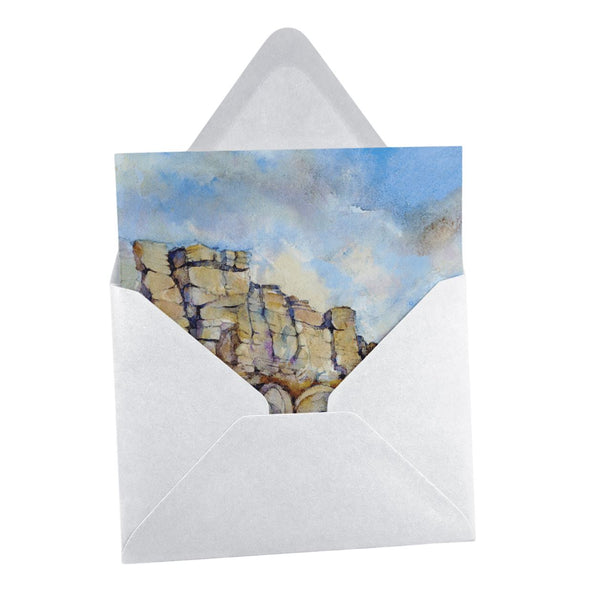 Stanage Edge Derbyshire Greeting Card designed by artist Sheila Gill