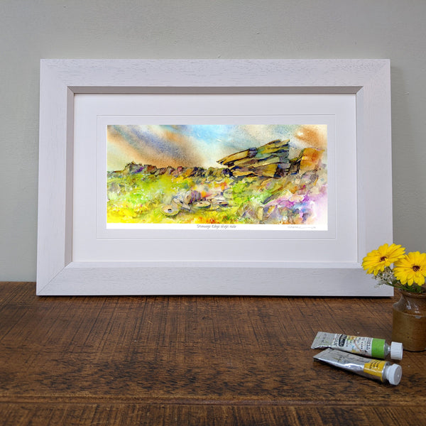 High Neb, Stanage Edge, framed Peak District Art Print designed by artist Sheila Gill