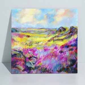 Stanage Edge, Peak District - Landscape Canvas Art Print designed by artist Sheila Gill
