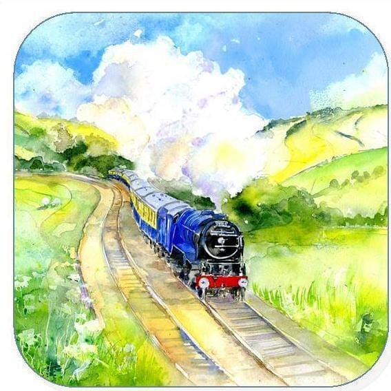 Steam Train Coaster Sheila Gill Fine Art