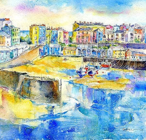 Tenby Wales Greeting Card designed by artist Sheila Gill
