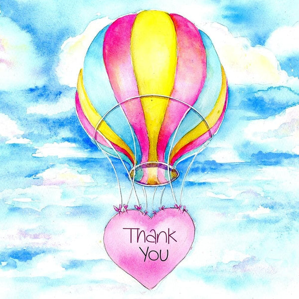 Thank You Balloon Card Sheila Gill Fine Art 