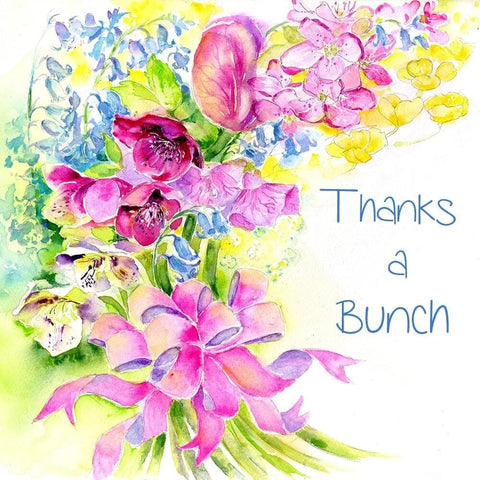 Thanks a Bunch Greeting Card designed by artist Sheila Gill