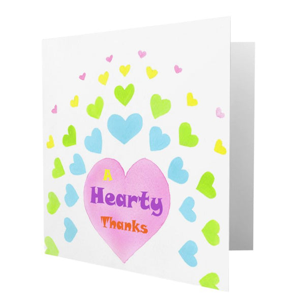 A Hearty Thanks Notelet Card Pack designed by artist Sheila Gill