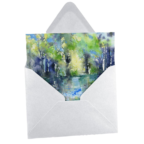The Brook Greeting Card designed by artist Sheila Gill