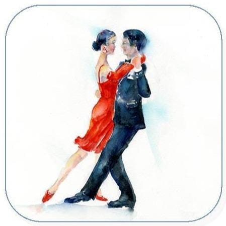 The Tango Dancer Coaster Sheila Gill Fine Art