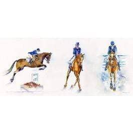 Three-Day Horse Eventing Greeting Card designed by artist Sheila Gill