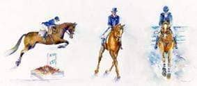 Three-Day Horse Eventing Greeting Card designed by artist Sheila Gill