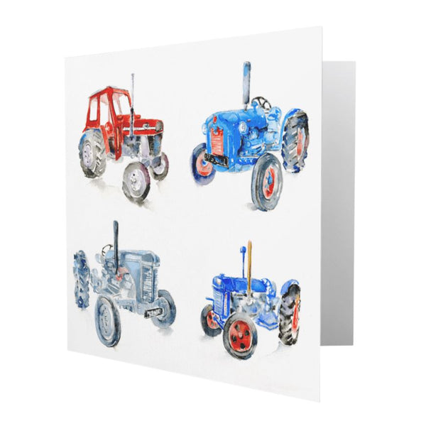 Fine Art Tractor Greeting Card designed by artist Sheila Gill