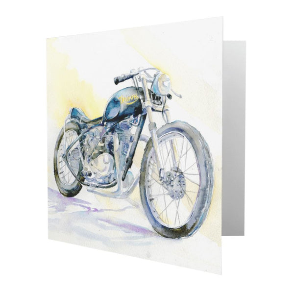 Vintage Motorbike Greeting Card designed by artist Sheila Gill