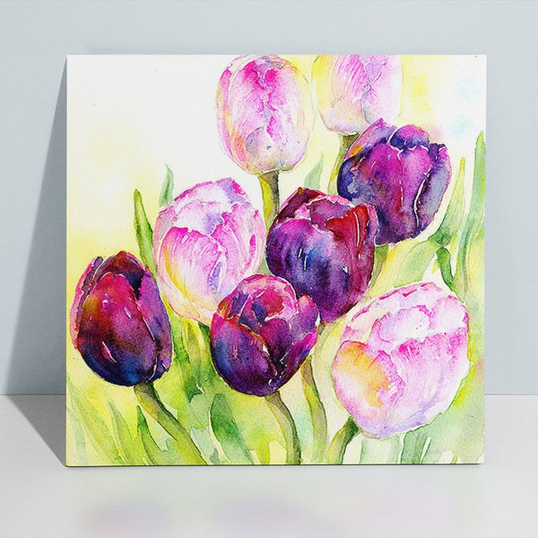 Tulips - Flower Canvas Art Print designed by artist Sheila Gill

