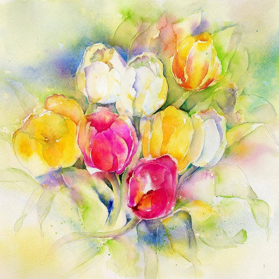 Tulips Flower Card