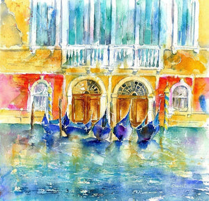 Venetian Charm - Venice Art Print designed by artist Sheila Gill
