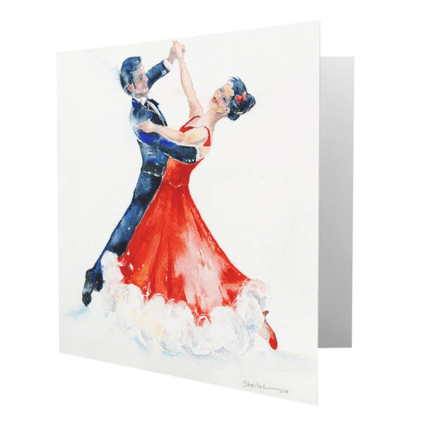 Waltz Dance Greeting Card designed by artist Sheila Gill