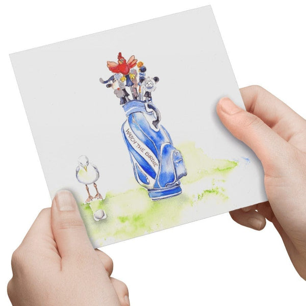 Watch the Birdie Golf Greeting Card designed by artist Sheila Gill