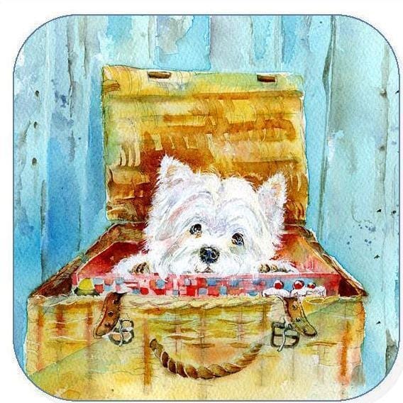 Westie Dog Coaster Sheila Gill Fine Art