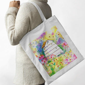 What's Buzzing Bee Hive Tote Bag Sheila Gill Fine Art 