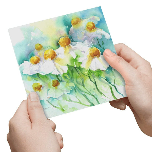 White Tree Poppy Flower Card