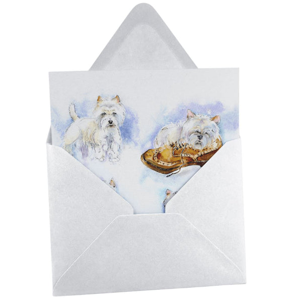 West Highland Terrier Greeting Card designed by artist Sheila Gill