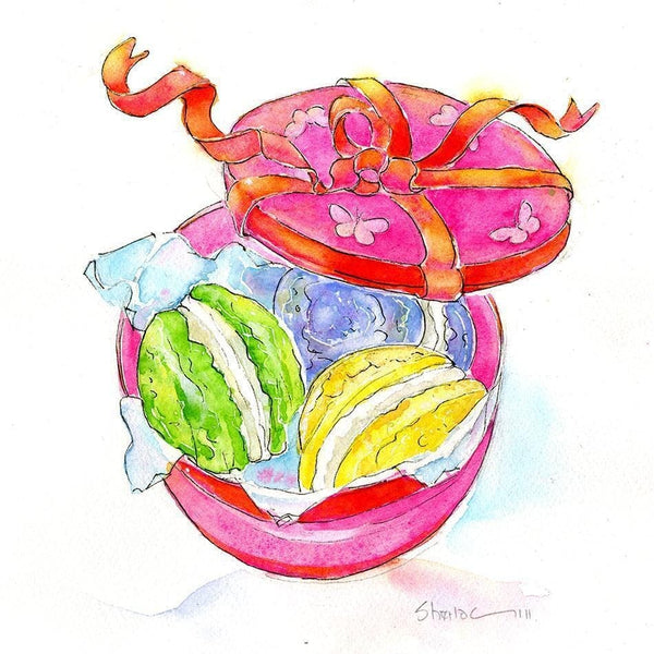 Whoopi Cakes Greeting Card designed by artist Sheila Gill
