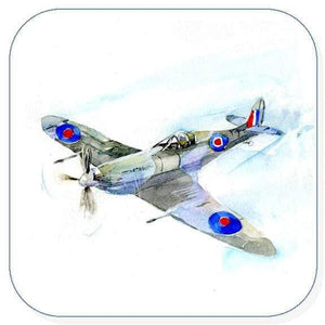 WW2 Spitfire Airplane Coaster Sheila Gill Fine Art