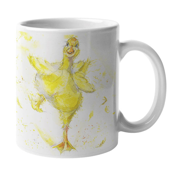 Yellow Duck Ceramic Mug designed by artist Sheila Gill
