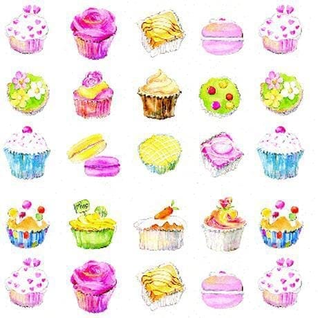 Yummy Cakes Gift Wrap designed by artist Sheila Gill